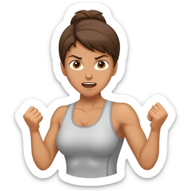 Light brunette fit Mom of boys raging sticker