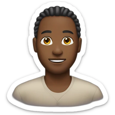 Black guy with cornrows sticker