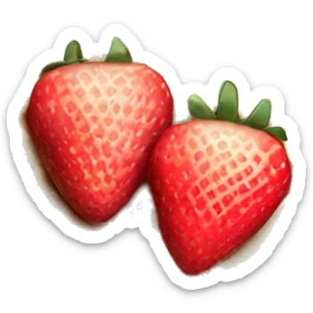 Waffle topped with strawberries sticker