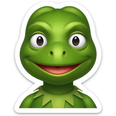 Kermit with different feelings sticker