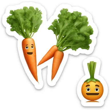 Carotte avec une carotte  sticker