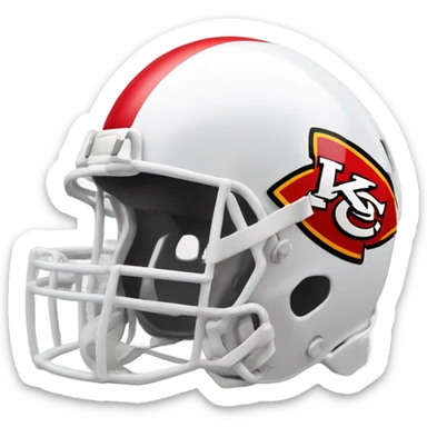 kansas city chiefs red football helmet sticker