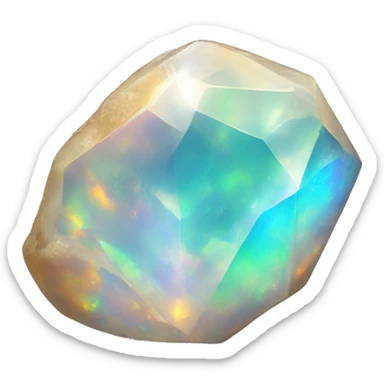 Opal natural crystal sticker