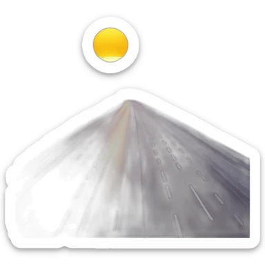 autoroute avec un coucher de soleil en fond sticker