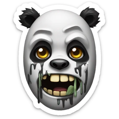 panda zombie sticker