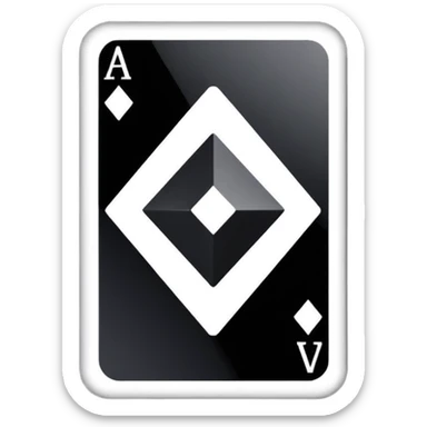 3d diamond shape matte black. diamond shape like on a playing card sticker