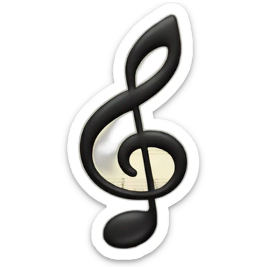 Music notes sticker