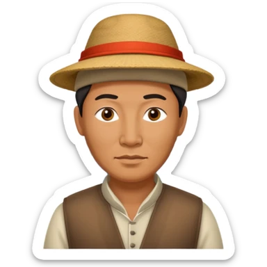 kyrgyz man trading cars sticker