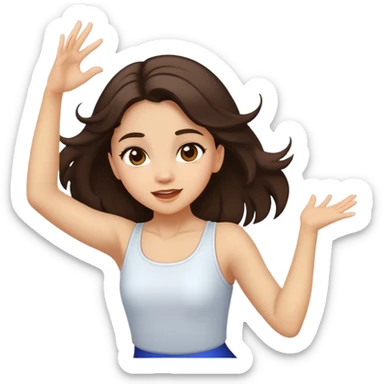 Fantastic dance emotion!!! (brunette girl) sticker