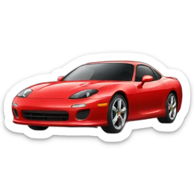 red sports car sticker