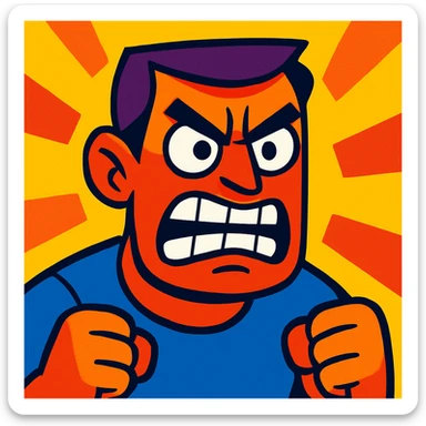 angry man sticker