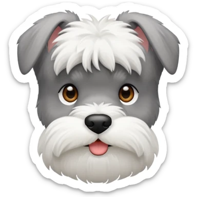 schnauzerwhite mini schnauzer sticker