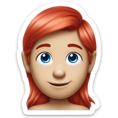 Smurfs red hair  sticker