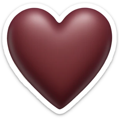 Maroon heart ios sticker