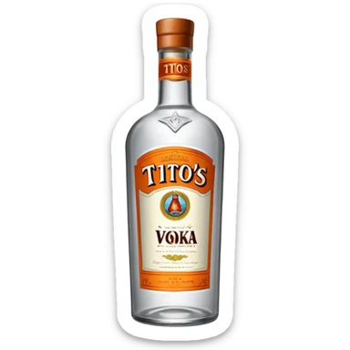 Tito’s vodka bottle please make accurate sticker