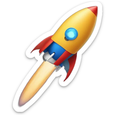 person dressed with a superhero cape but without mask is riding on a rocket sticker