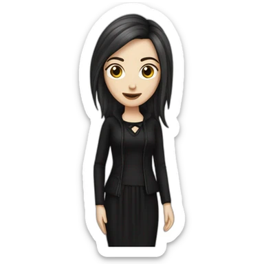 Caucasian-Mum-woman-goth-brown-hair-standing sticker