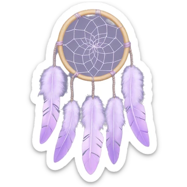 Pastel lilac dreamcatcher sticker