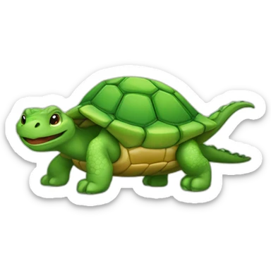 Ça sur une tortue qui est sur un dragon sticker