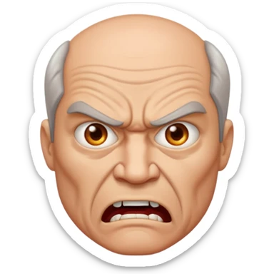 50 year old man angry sticker
