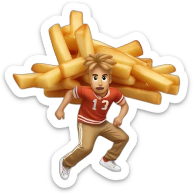 poutine breakdancing sticker