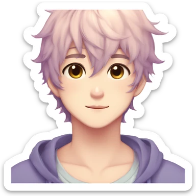 Shy Cute Attractive Gorgeous Kawaii Pastel Anime Catboy sticker