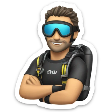 naui scuba diver instructor sticker