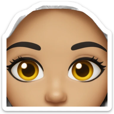 Girl with dark hair and winged eyeliner  sticker