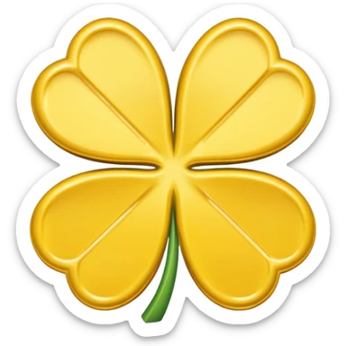 Butter in the shape of a four leaf clover sticker