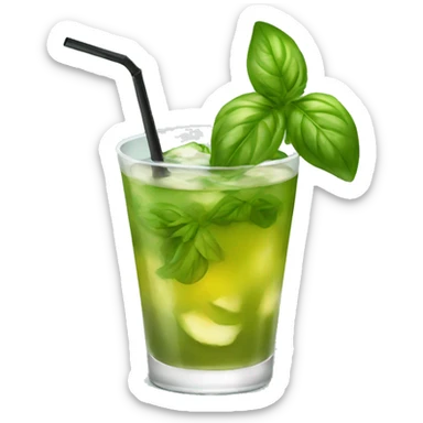 basil cocktail sticker