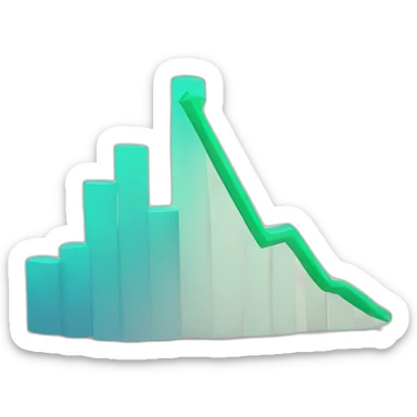 a graph of growing market from low to high sticker