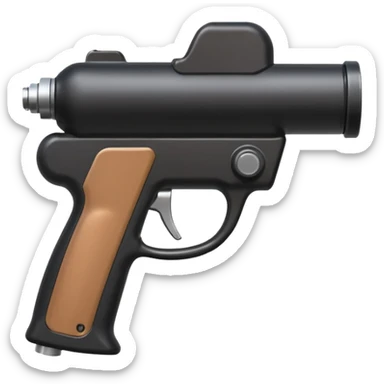 Black Spray Tan Gun sticker