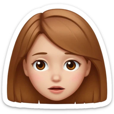 Girl embarrassed  sticker