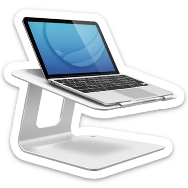 laptop stand white sticker