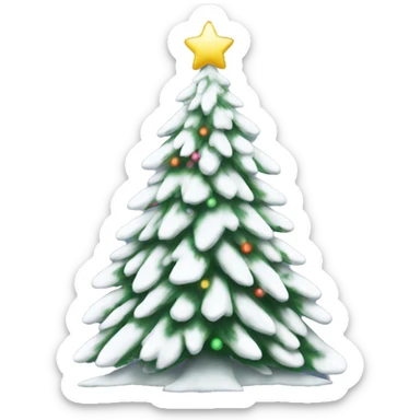 White christmas tree  sticker