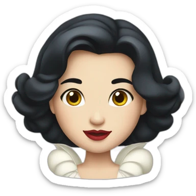 Snow White princess sticker