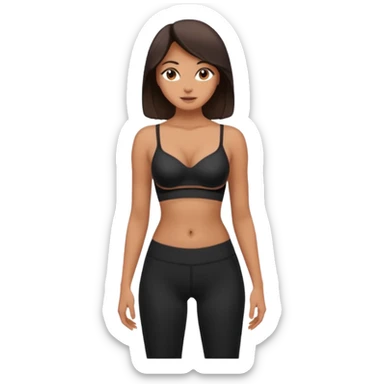 legging brassière noir ventre femme  sticker