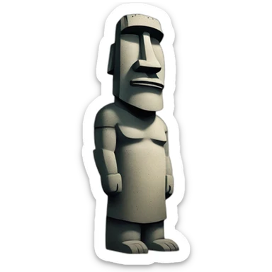 a moai with a comics bubble saying "Bestooo" sticker