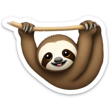 Sloth hanging out sticker