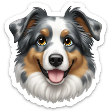 Berger australien bleu merle sticker