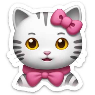 hello kitty as an actual cat sticker