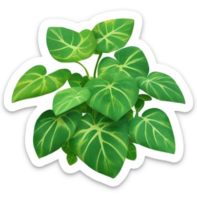 Variegated pothos sticker