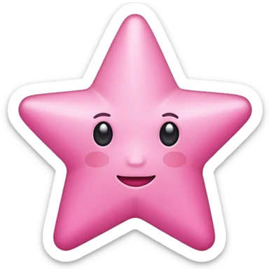 Pink star sticker