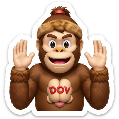 donkey kong making 👌 sticker
