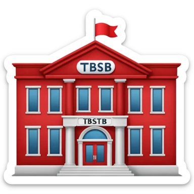 A bank with red building and labeled the "TSB", not "TBSB", on the building sticker