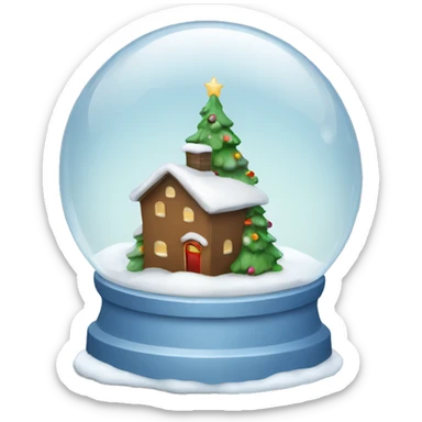 Christmas snowglobe sticker