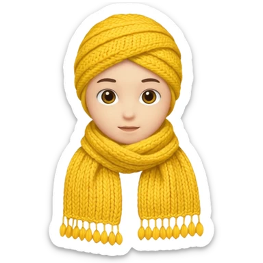 scarf yellow sticker