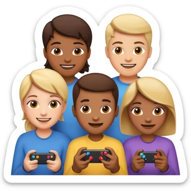 group gameing emoji sticker