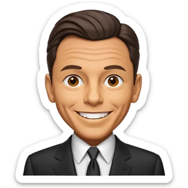 Frank sinatra emoji showing good data sticker