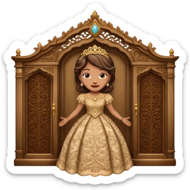 The character in Call Beauty and the Beast: Mrs. Wardrobe sticker